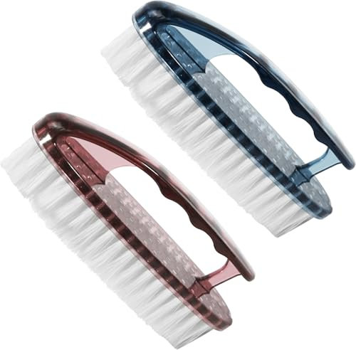 2 Stück Scheuerbürste,Tiefenreinigung Wäschebürste, Putzbürste, Hand Schrubber, Scheuerbürsten,Schuhreinigungsbürste, Reinigungsbürste strapazierfähig Putzbürste für Küche,Pack of 2 (Blue&PINK)