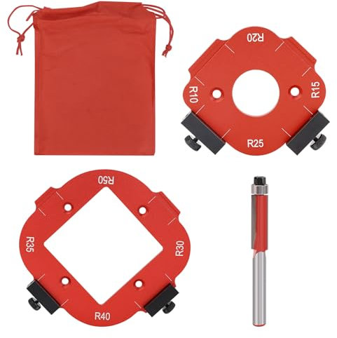 Lot de 2 Gabarits Gabarit Defonceuse a Bois, Gabarit de Défonceuse Cercle, Outil Auxiliaire de Coupe à L'arc R10 R15 R20 R25 R30 R35 R40 R50 pour le Travail du Bois