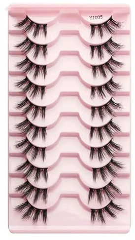 Demi-faux cils 5/10 Demi-cils doux naturels œil de chat Outil de maquillage Extension maquiagem moelleux Demi-cils