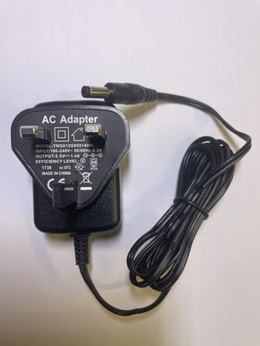 Replacement for 5.5V 1.0A Mains AC-DC Adaptor Power Supply Charger for Pure Evoke D2 DAB Radio
