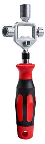 SCHÜNKE Schaltschrankschlüssel mit 1/4 Zoll Bithalter - Stabiler Universalschlüssel aus Zink für gängige Schränke und Absperrsysteme, Entlüftungsschlüssel für Heizkörper, 118g