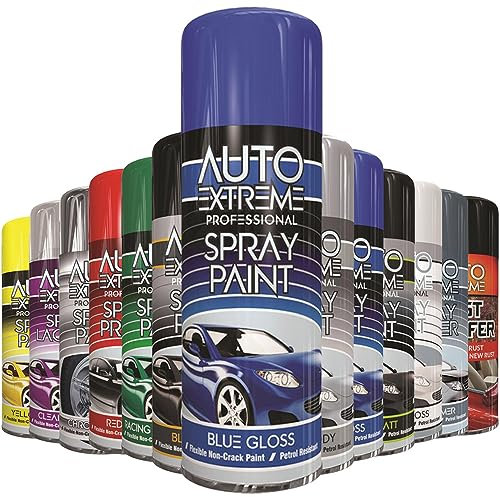 AlezyB 1 x Auto Extreme Blue Gloss Spray Paint 400ml Professional Quality, Perfect Finish Multipurpose Aerosol for Cars, Bikes,Vans, Metal, Wood