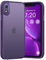 PuyaTeya Upgrade für iPhone XR Hülle, [Militärschutz] Stoßfest Schutzhülle Samtige Touch Matt Anti-Kratzen Anti-Glatte Anti Fingerabdruck Handyhülle für iPhone XR(Dunkelviolett)