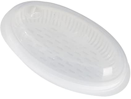 KICHOUSE Vaporera De Pescado Con Tapa Tapadera Microondas Plato De Pescado Gran Capacidad Vaporera Para Horno Microondas