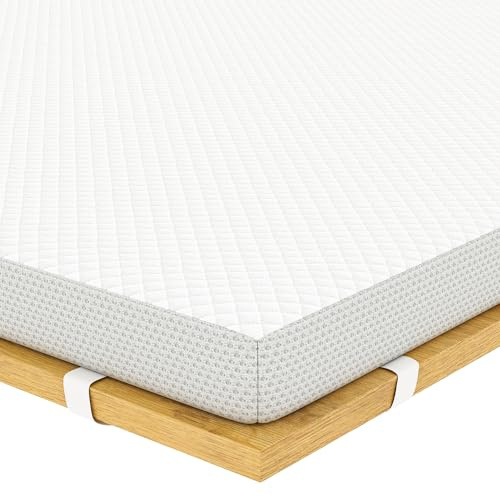 Ego Home Surmatelas en Mousse à mémoire de Forme, 100 x 200 cm, avec 5 cm de Hauteur, Respirant, surmatelas pour lit et lit à sommier tapissier, Housse Waschba