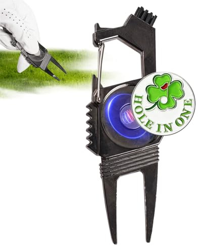 Pennarello per Palline, Forchetta Multifunzione in Lega per Palline da Golf | Leggeri con apribottiglie di Birra per Giocatori Adolescenti Principianti ad avanzati