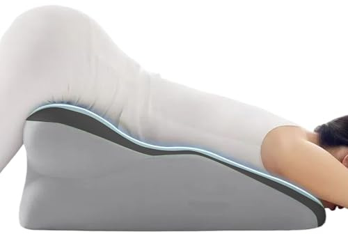 Genérico Almohada En Forma De Cuña para Cama | Almohada Cervical Ergonómica De Cuña,Soporte Cervical De Espuma Viscoelástica con Funda Lavable para Dormir De Lado Espalda Acostado Sentado Leer