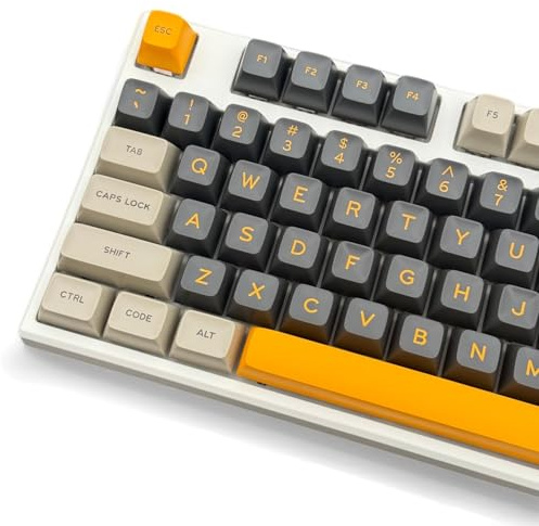 Set Touches SA Mycket Hög Profil-Ljud “THOCC” Djup-Dubbel Skjut ABS Matt Ergonomisk-Idealisk För Intensivt Skrivning & Stationärt Stånd-Cherry MX