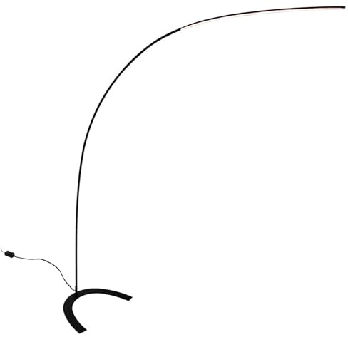 Lindby LED Bogenlampe modern, dimmbar, Stehlampe Metall schwarz, Standleuchte, Leselampe-Stehlampe für Wohnzimmer, Esszimmer, Schlafzimmer