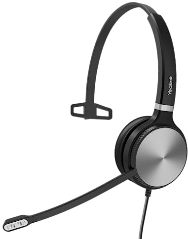 Yealink UH36 Professional USB Headset Wired Headphones for Work Calls and Music, Headset with Noise Cancelling Mic for Computer PC Laptop（UC Compatible, Mono,3.5mm Jack/USB Connection）