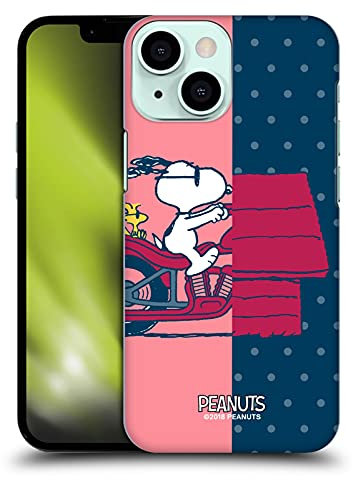 Head Case Designs Officially Licensed Peanuts Snoopy & Woodstock Halfs And Laughs Hard Back Case Compatible With Apple iPhone 13 Mini