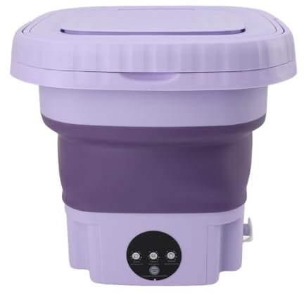 Machine à Laver Portable, 11l Grande capacité Automatique Mini Seau Lavage Lingerie Chaussettes vêtements de bébé, RV Voyage Appartement dortoir Pliant Machine à Laver avec Drain