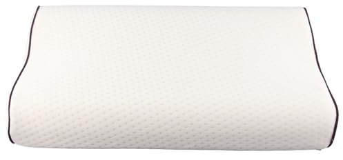 Natudeco Almohada Viscoelástica de Espuma 50x30cm Almohada Ortopédica para Soporte del Cuello, Almohada para Dormir Ondulada de Rebote Lento, Cómoda Almohada de Soporte Cervical para Hombros