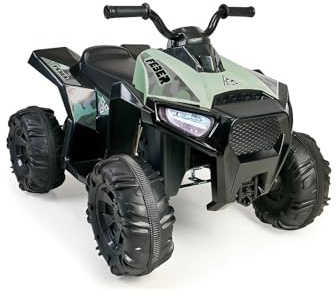 FEBER - Quad Boxer 12V, Quad elettrico per bambini da 3 anni, con acceleratore, ruote grandi e robuste per la stabilità, fino a 40 min di batteria, Famosa (FEN47000)