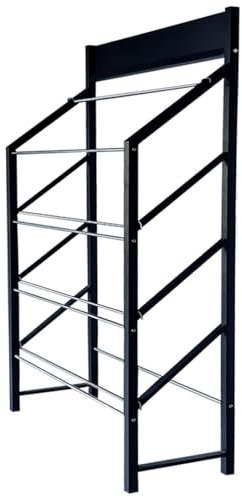 4 Tier Washbasin Display Rack - Heavy Duty Double Slot Sink Storage, Adjustable with Wheels for Commercial Kitchen Organization