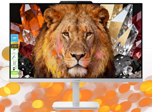 Lenovo A100 23.8 FHD All-in-One PC, Intel 4-Core CPU, 16GB RAM, 512GB SSD, Webcam, Wi-Fi 6/Bluetooth, RJ-45, Keyboard & Mouse, Perfect for Multi-User Home/Office/Online Learning, Windows 11,LE Bundle