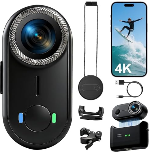 OBEST Mini Cámara Deportiva 4K Estabilizador Camara Acción con 64GB Buceo