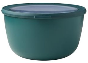 Mepal - Multi Bowl Cirqula Round - Vorratsdose mit Deckel - Geeignet als Luftdichte Aufbewahrungsbox für den Kühlschrank, Mikrowellengeschirr & als Frischhaltedosen - 3000 ml - Nordic Green