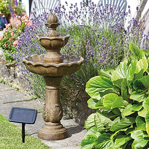 Garden Mile® Fontaine pour jardin à 2 étages en cascade Effet pierre Fontaine Kingsbury