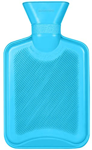 ACWOO Wärmflasche Ohne Bezug, Mini Wärmflasche 1L, Thermoplast Wärmeflasche Sichere und Haltbare Naturkautschuk Bettflasche, Hot Water Bottle für Kinder und Frauen Erwachsene Wärmflaschen Geschenke