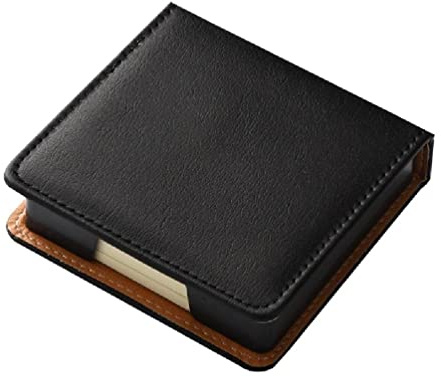 Porte-Bloc-Notes En Cuir Organisateur Bureau Fournitures Scolaires Distributeur De Cartes De Notes BoîTe De Rangement Pour Notes Autocollantes Accessoires De Bureau Porte-Bloc-Notes En Cuir De Cartes