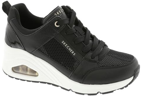 Skechers Damen UNO Wedge Everything Nice Sneaker, Schwarz, 40 EU