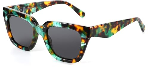 ZENOTTIC Gafas de Sol Polarizadas para Mujer Trendy – Gafas Cuadradas de Diseño Retro con Protección UV400 para Vacaciones