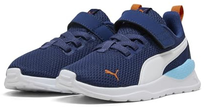 PUMA Kinder Anzarun Lite Kids Sneaker 27.5, Blue Jewel White Vermillion Orange