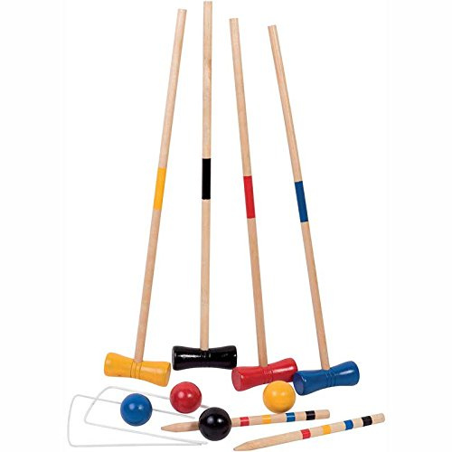 WDK Partner – CR-4S – Set per Croquet, 4 Giocatori – Legno