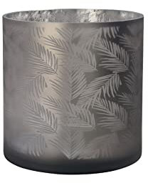 sompex Awhia Windlicht Vase Farne, Farbe:Silber-braun, Größe:20 x 20 cm (L)