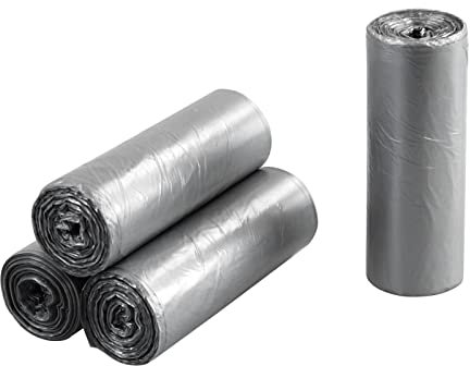 Bblie 10L Gris Sacs Poubelle, Sac à Ordures, 100 sacs