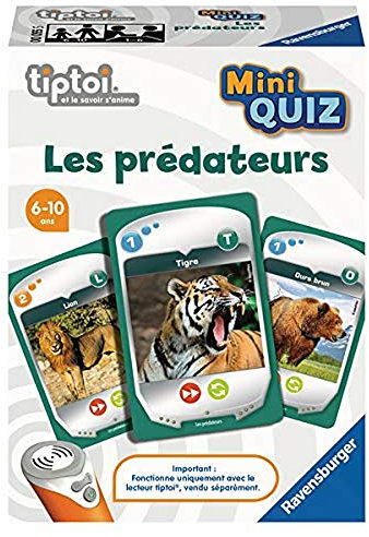 Ravensburger 4005556000555 tiptoi – Mini Quiz – Raubtiere Erstes Alter