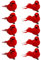 BESPORTBLE 10 Stücke Rote Künstliche Vögel mit Federn und Clip Weihnachtsbaumschmuck Christbaumschmuck Gartendeko Baumschmuck Weihnachtsbaum Deko Weihnachten Dekoration Ornamente