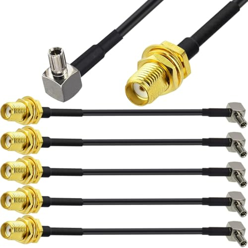 Xiatiaosann 4G LTE Antenne SMA Adapter auf TS9 Stecker SMA Buchse auf TS9 mit Kabel RG174 für Netgear AC785 Hsdpa für Huawei 2G 3G 4G LTE Antenne UMTS Mobile Broadband Mehrweg, 5 Stück
