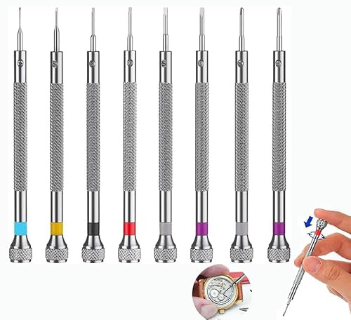 Juego de Destornilladores, 8 Piezas Juego de Destornillador de Precisión, Destornilladores de Precisión, Reloj Herramienta de Reparación, para Reparar Gafas, Relojes, Joyas y Electrónica