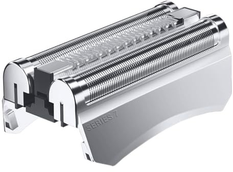 Vetmor Series 7 Scherkopf, Elektrorasierer, Ersatzscherteil kompatibel mit Braun Rasierer Herren Series 7, 70S, silber, 1er Pack