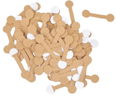 TIAMALL 1000 etiquetas de joyería, etiquetas de precio de joyería, etiquetas de identificación para reparación de joyas, etiquetas de identificación (papel kraft, redondas)