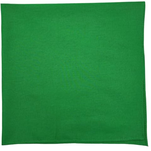 MDSTYLE 100% Cotton Solid Colour Bandana for Men & Women 56cm x 56cm Plain Handkerchief Headband Scarf