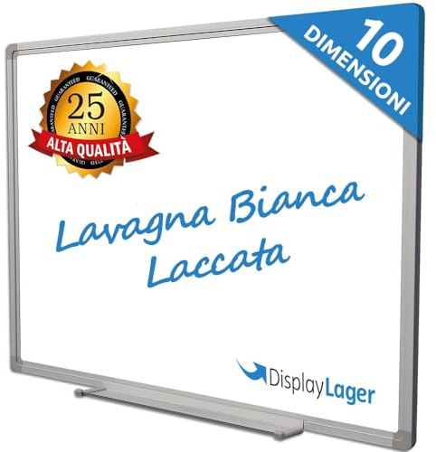 DisplayLager Lavagna magnetica laccata, ideale per ufficio, scuola, sala insegnanti, cucina e sale seminari, 25 anni Garanti (150 cm x 100 cm)