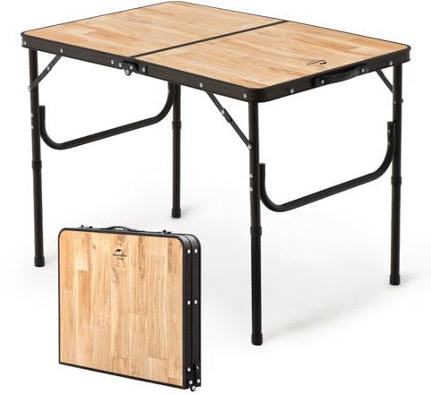 Naturehike Tavolo da Campeggio Grande Tavolo Pieghevole Regolabile in Altezza in MDF con Borsa per Campeggio Esterno, Giardino, Viaggio, Tavolo Multifunzionale 90 × 60 × 37 cm