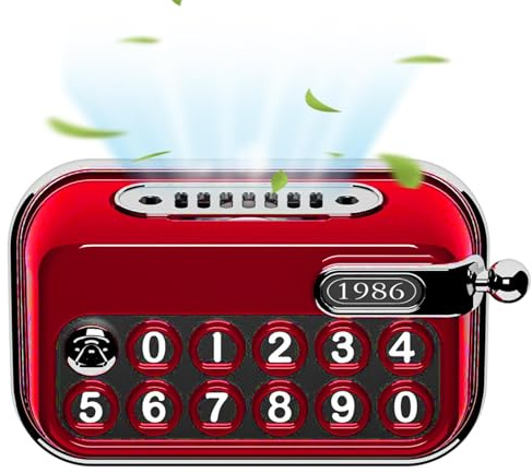 Moxeupon Placa de aparcamiento, número de teléfono de aparcamiento - Difusor de número de teléfono con pantalla de teléfono, práctico y exquisito, pantalla de número de teléfono para coche, accesorios