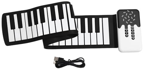 Pianoforte Arrotolabile a 49 Tasti, Altoparlante Incorporato Tastiera per Pianoforte Portatile, Pianoforte Pieghevole | Pianoforte Pieghevole | Tastiera Musicale per Principianti
