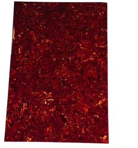 HpLive 440 x 290mm Pickguard Blank Schlagbrett Blank Pickguard Blatt E-Gitarre Scratchplate DIY Material 3 Lagen für E-Gitarre und Bass(Red Tortoise)