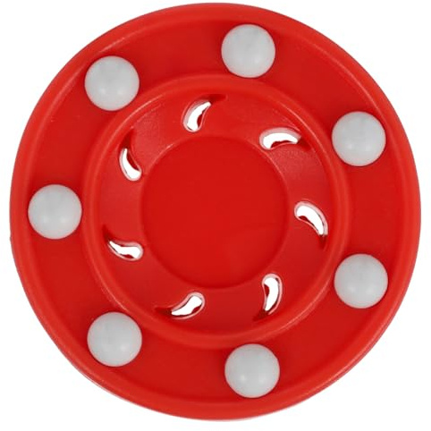 Toddmomy Inline-Hockeypuck für Training und Wettkampf | Stoßfester Eishockey-Puck für Street- & Rollhockey | Ideal für Glatte Beläge Indoor/Outdoor Spielpuck, Rot