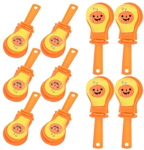 Kisangel 10pcs Halloween Plastic Hand Clappers Noise Maker Party Cheering Props Festival Party Favors for Halloween Games and Costume