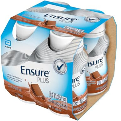 Ensure Plus Supplemento Nutrizionale Ipercalorico con Proteine, privo di Fibre |Formato bevanda| Alimento a fini medici speciali completo e bilanciato | Confezione 4x200ml Gusto Cioccolato