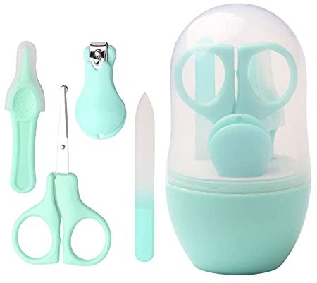 4 Pcs BéBé Set de Coupe-Ongles Trousse de Manucure pour Bébé Enfants Bébé Soins des Ongles Set