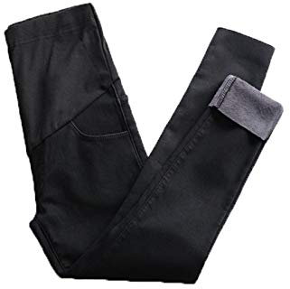 keepmore Inverno Jeans Premaman Skinny Leggings Warm Trousers Plus Velvet Pantaloni in Denim Gravidanza per Donne Incinte Thickened Leggings
