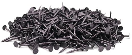 Design61 Peine-guía 1,4 x 10 mm, clavos grandes de cabeza redonda larga y afilada, azulado, 50 g, aprox. 320 unidades