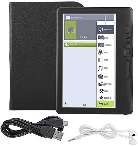 E Book,fácil de Leer E Book Read Función Ajustable Lector electrónico portátil Lectura de Libros Digitales para niños Lectura para Reducir la Fatiga de Lectura(RAM 4G,Negro)